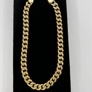 14K Solid Cuban Link Bracelet 8"